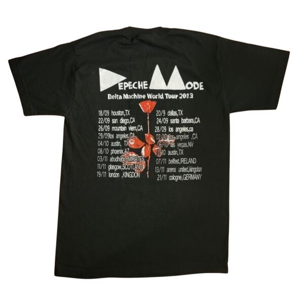 Depeche Mode Delta Machine World Tour 2013 Concert Men's T Shirt Tee Small NEW - Picture 2 of 8